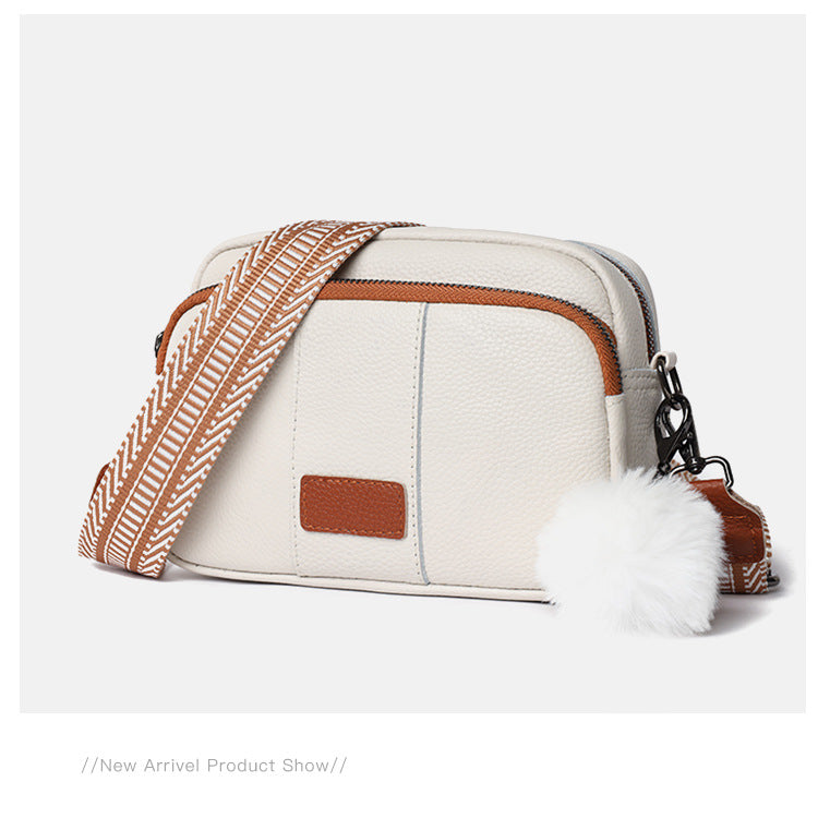 Genuine Leather Womens New Trendy Fashionable Versatile Single-shoulder Bag