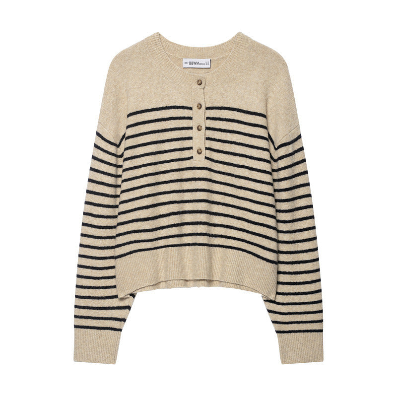 Loose Striped Sweater For Women
