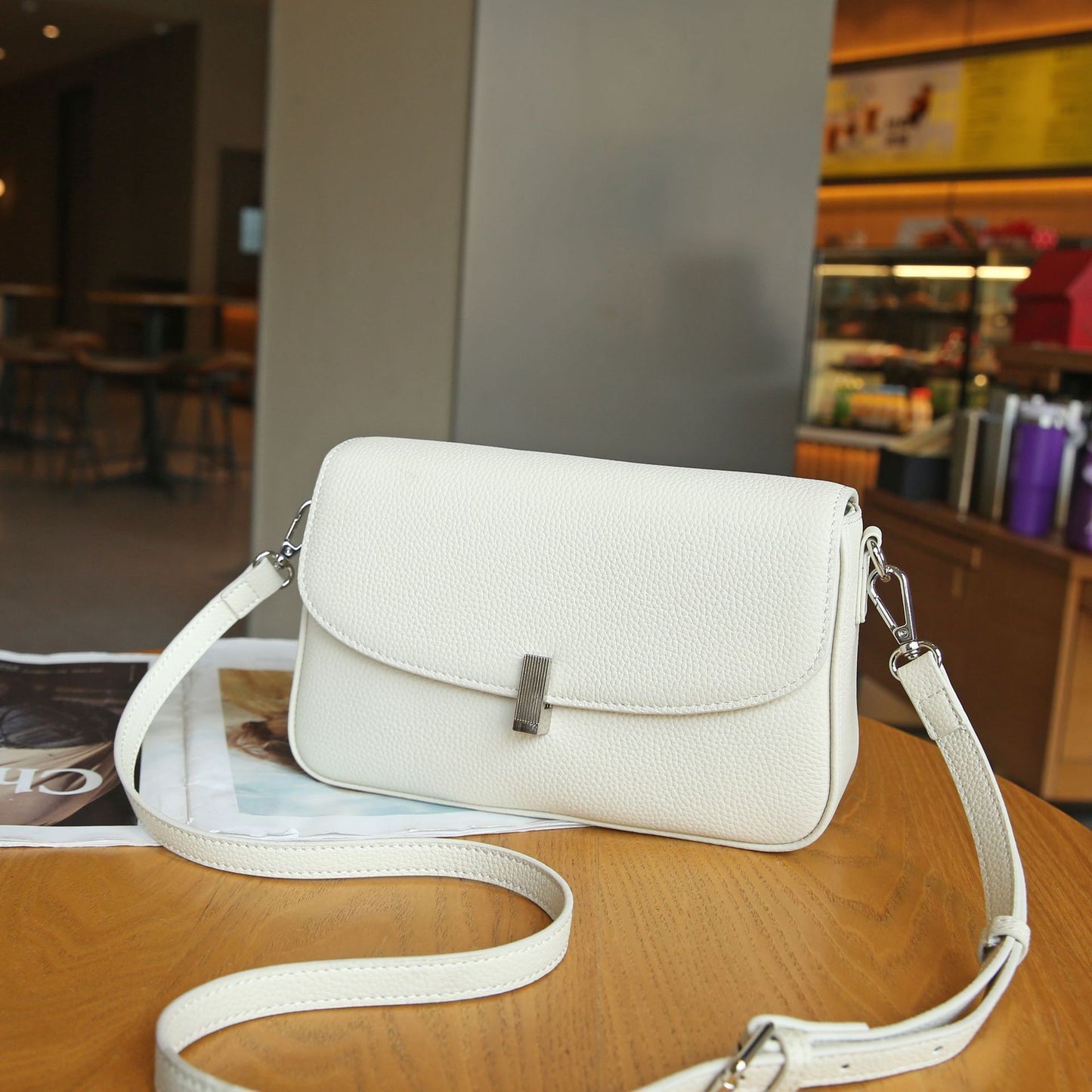 Large-capacity Leather Versatile Crossbody Elegant And Fashionable Genuine Cowhide Shoulder Bag