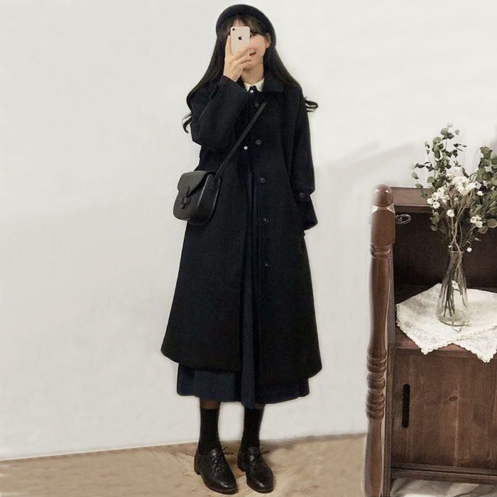 Loose Slimming Thickened Over-the-knee Women's Coat