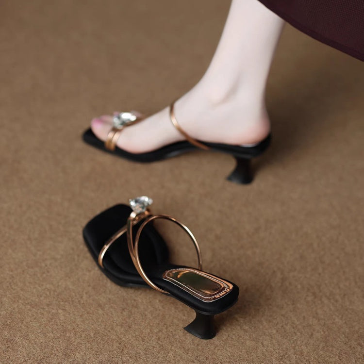 Slippers For Women In Summer, Stunning Fashion, Paired With Skirts, Thick Heels, And Korean Style Sandals
