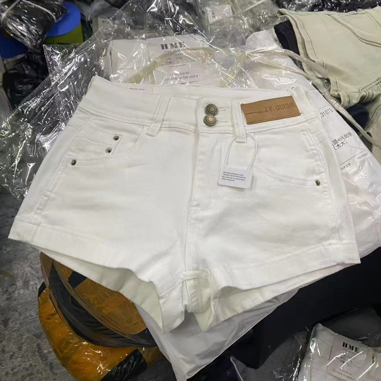 American Retro Denim Shorts Women's High Waist Slimming