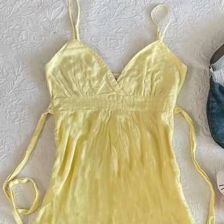 Fashion Sexy Hot Girl Striped Lace Bow Sweet Women's Fashion Clothing Sling