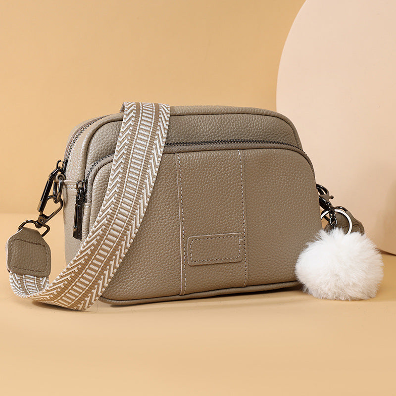 Genuine Leather Womens New Trendy Fashionable Versatile Single-shoulder Bag