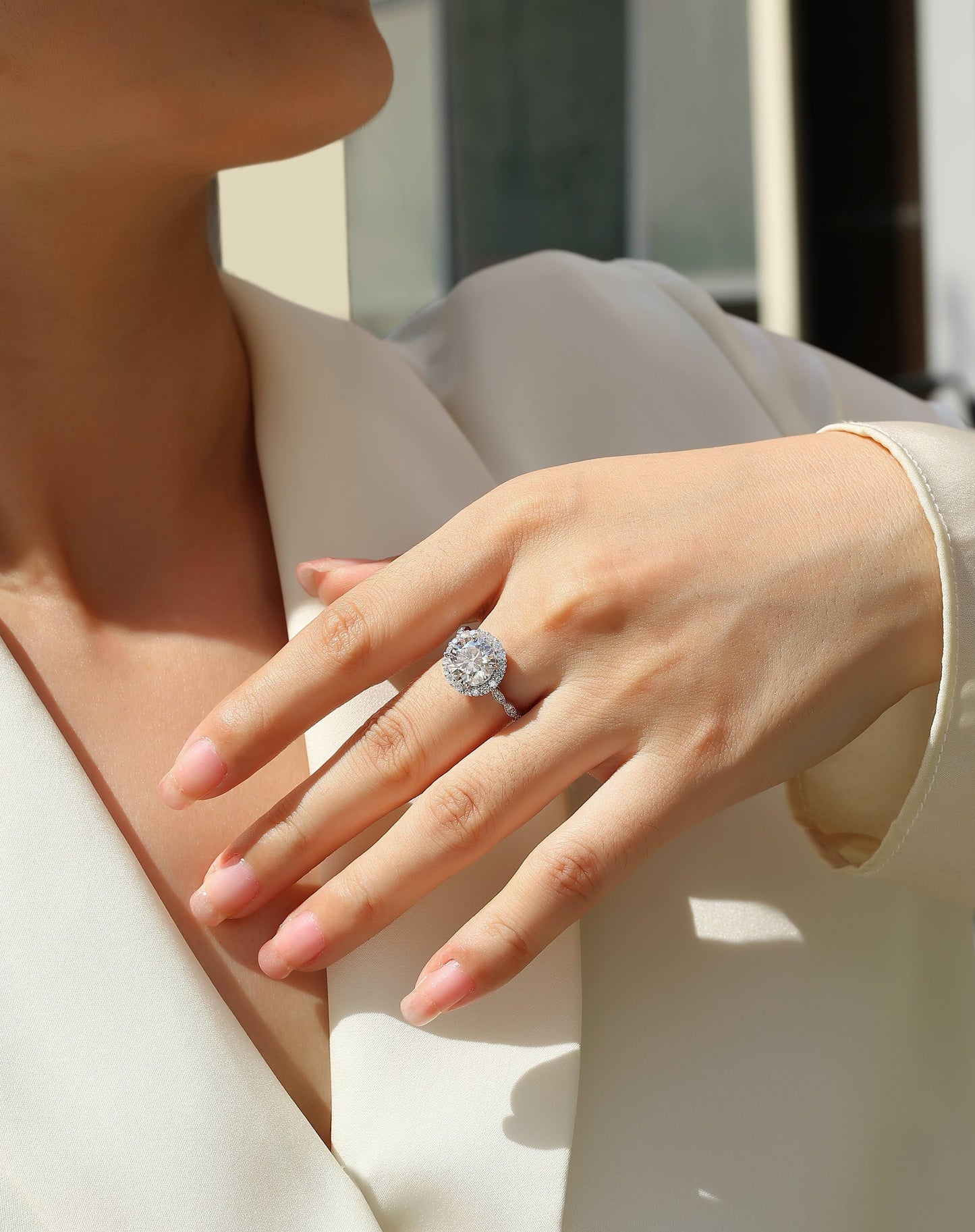 Starlight Shining Moissanite Ring Set S925 Silver