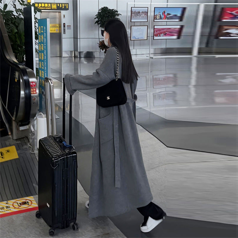 Gentle Soft Glutinous Loose Knitted Cardigan Overcoat