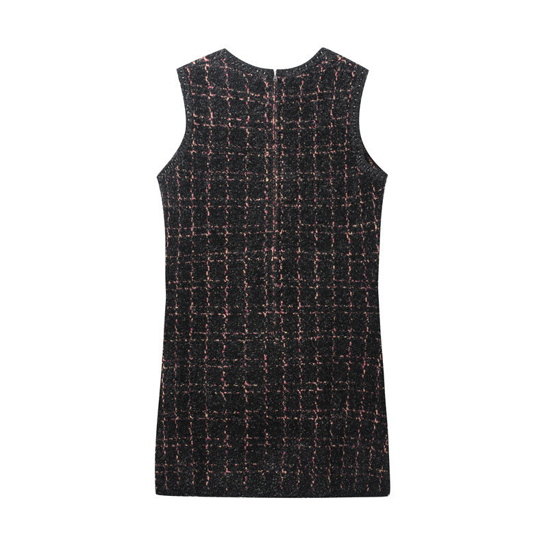 Women's Slim-fit Texture Knitted Mini Dress