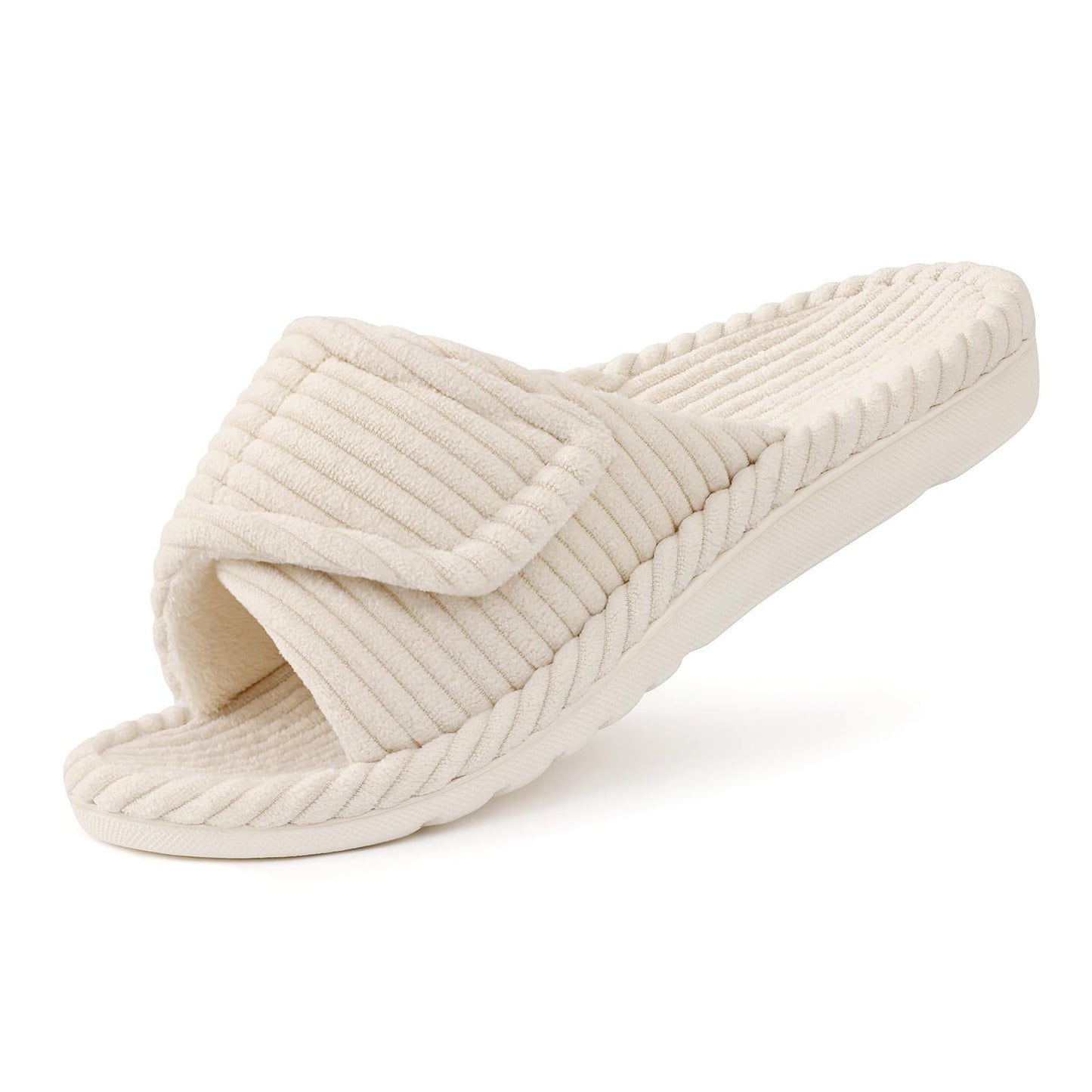 Corduroy Velcro Bottom Cold-Set Womens Arch Support Slippers