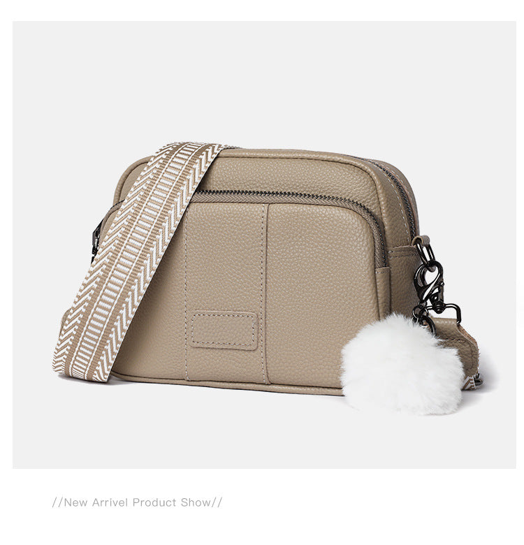 Genuine Leather Womens New Trendy Fashionable Versatile Single-shoulder Bag