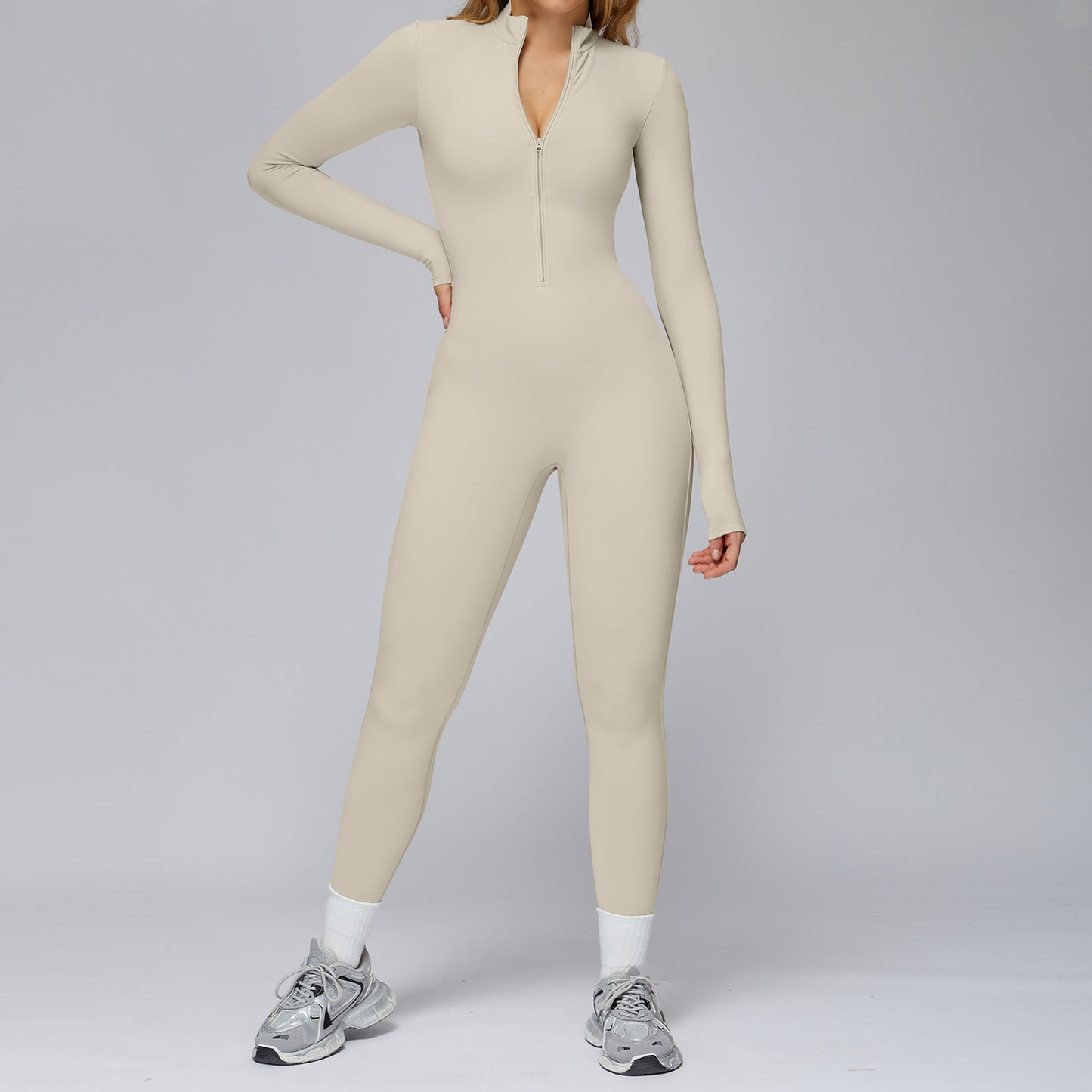 One-piece Close-fitting Fleece Yoga Bodysuit