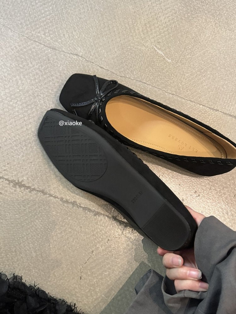 2026 New Spring & Autumn Women's Mary Jane Shoes, Retro Hidden Heel Flats, Niche Shallow Mouth Slip-on Granny Shoes