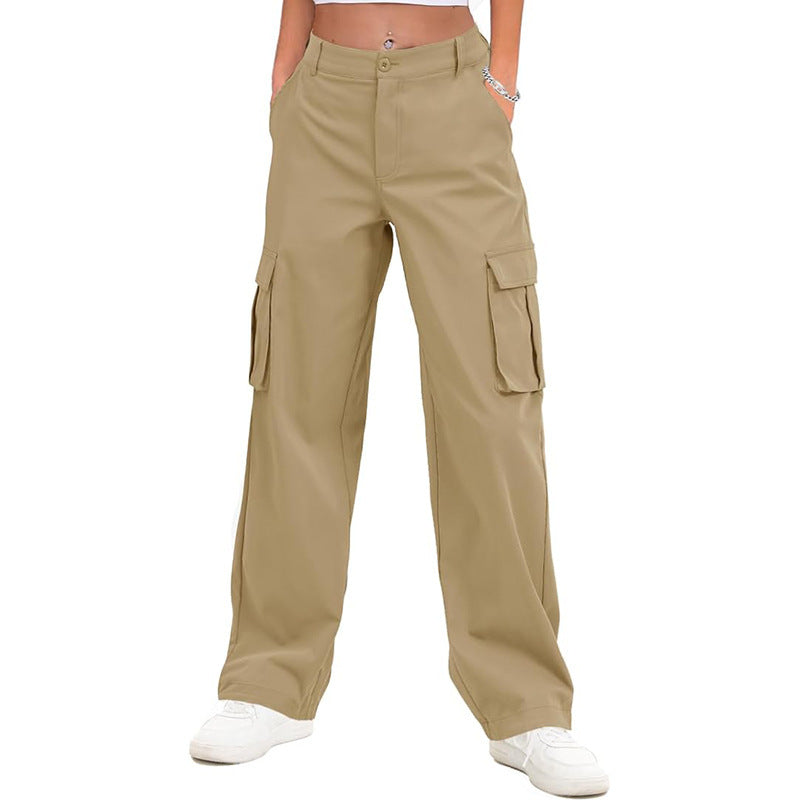 High Waist Street 6 Pockets Overalls Women