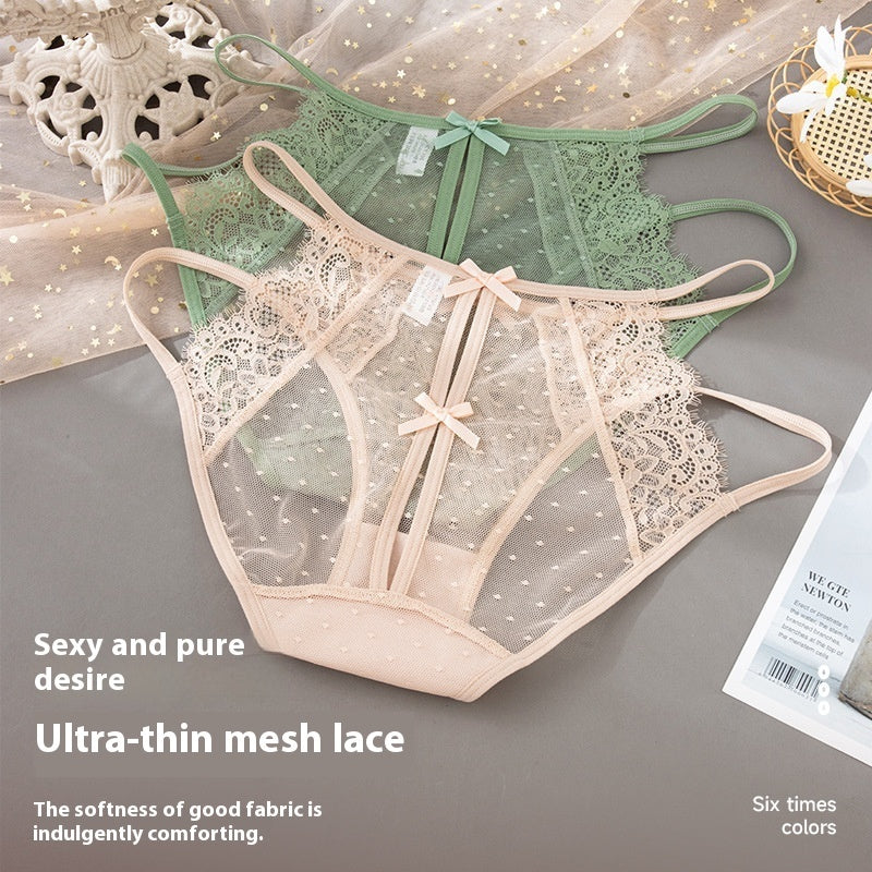 Lace Underwear Quick-drying Light Transparent Ultra-thin Pure Antibacterial Cotton Crotch Briefs