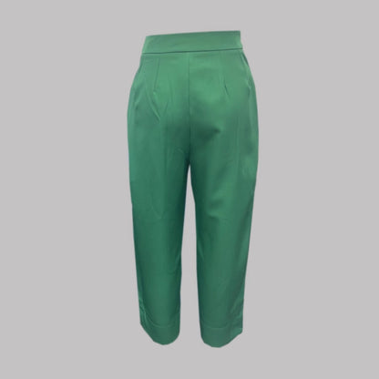 Elegant Fashion Temperament Leisure Long-sleeved Green Jumpsuit