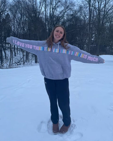 Rainbow Bar Printed Hoodie Retro Long-sleeved Sweater