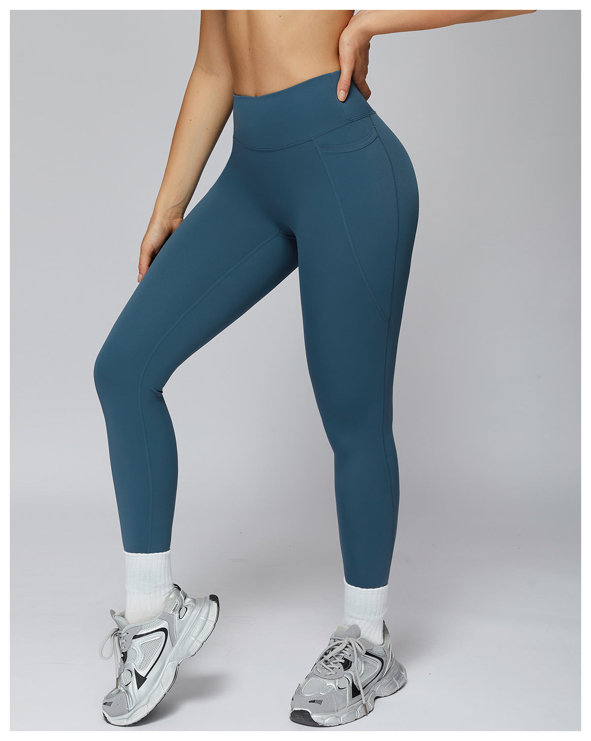 Nude Feel Trousers High Waist Belly Contracting And Close-fitting Yoga Pants