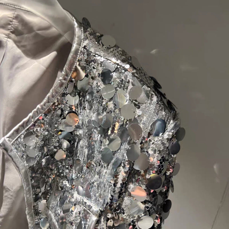 Sequined Coat Autumn Cool Wind Top For Women