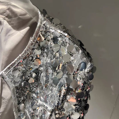 Sequined Coat Autumn Cool Wind Top For Women
