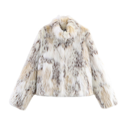 Leisure Loose And Thickened Artificial Fur Baggy Coat Women