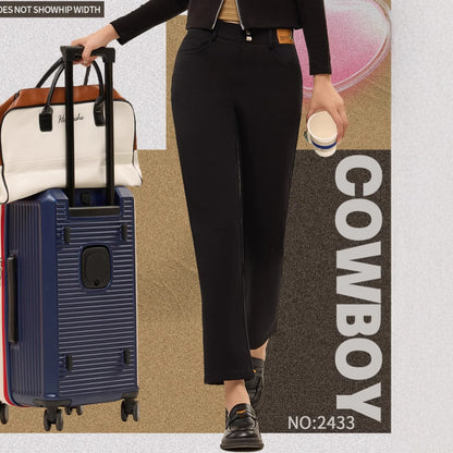 Denim Woollen Trousers Warm Thickened Inner Urban Style Cigarette Pants