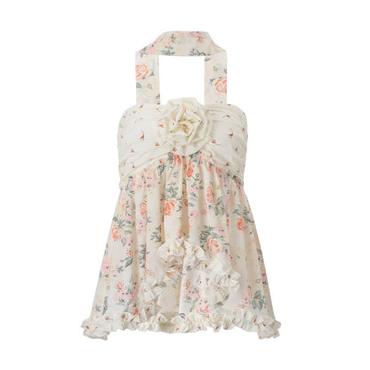 Women's Floral Chiffon Top Tube Loose Vest