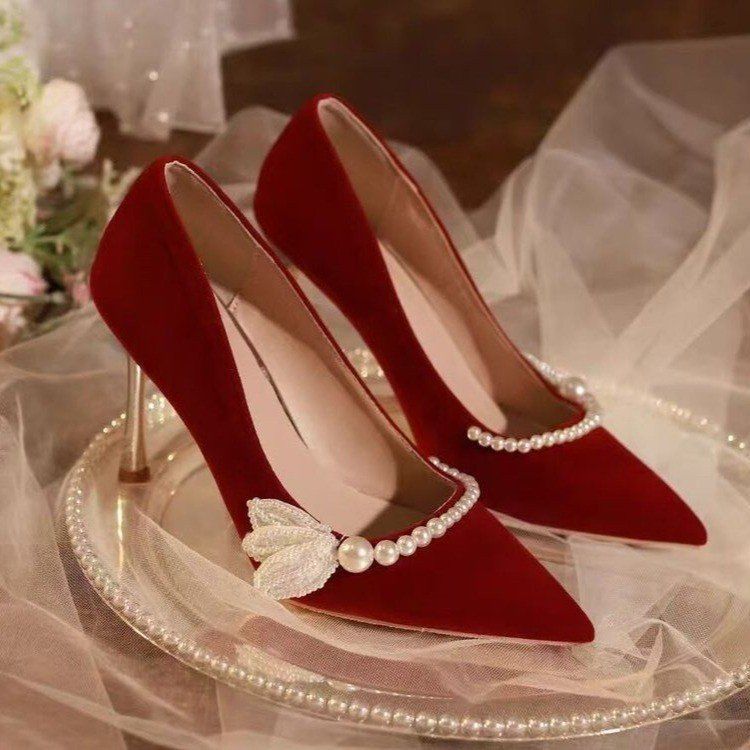 Women's Fashionable Red Pointed-toe High Heels