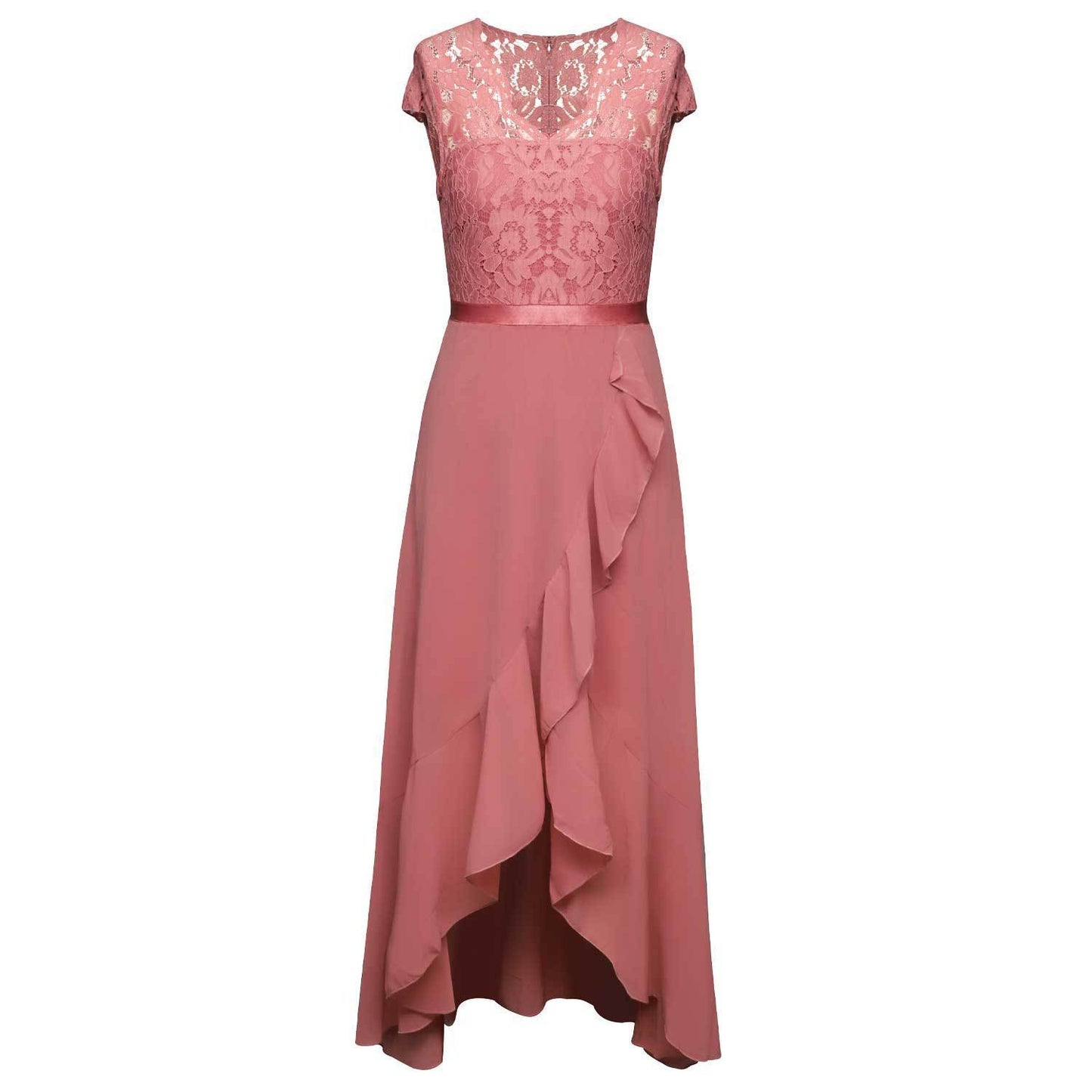 New Elegant Lace Party Dress, Ladies' Long Formal Evening Dress, Floral Embroidery Bridesmaid Dress