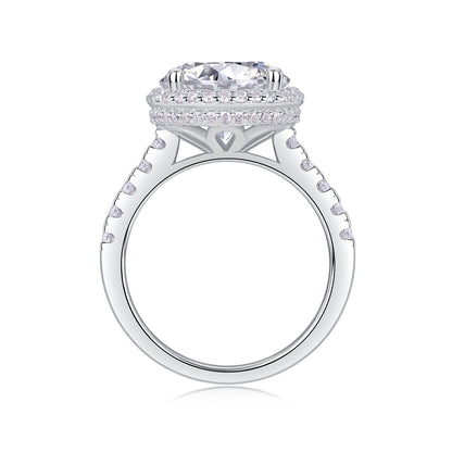 Starry Sky 5-Carat Moissanite Ring – S925 Silver & Platinum