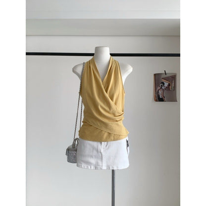Fashion Versatile Korean Simple Comfort And Casual Halterneck Vest