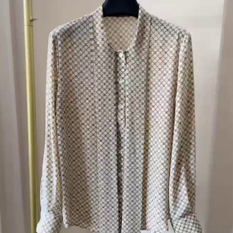 French Style Hong Kong Style Loose Shirt Chic Top