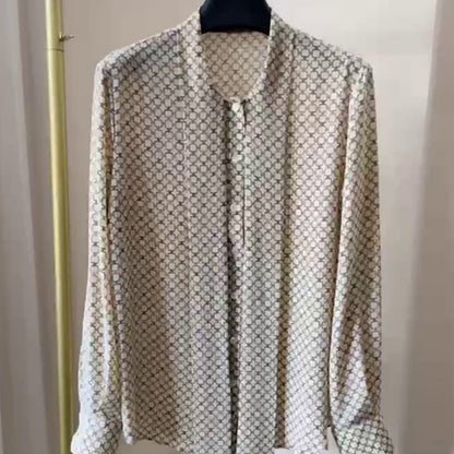 French Style Hong Kong Style Loose Shirt Chic Top