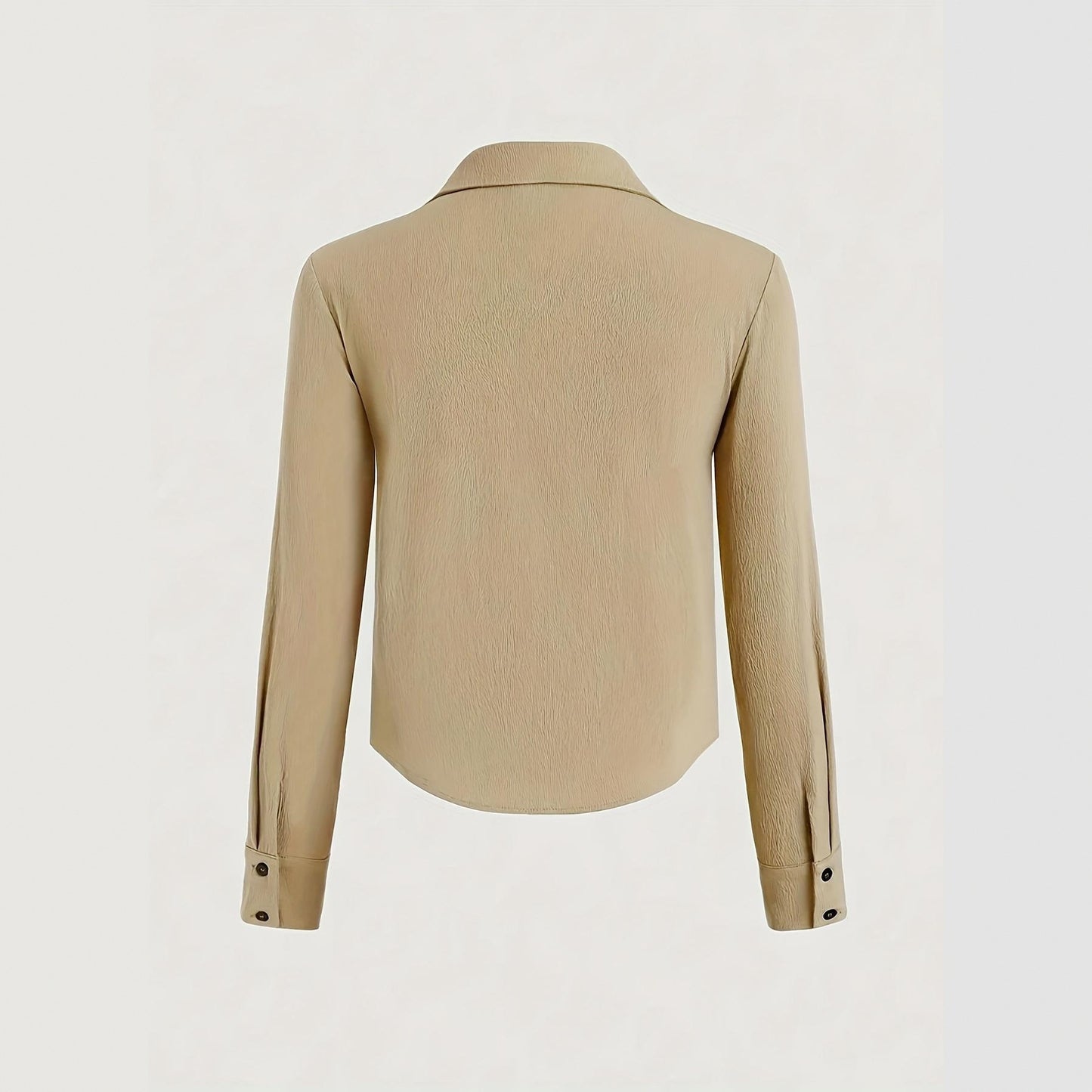 Pleated Elegant Long Sleeve Top Women