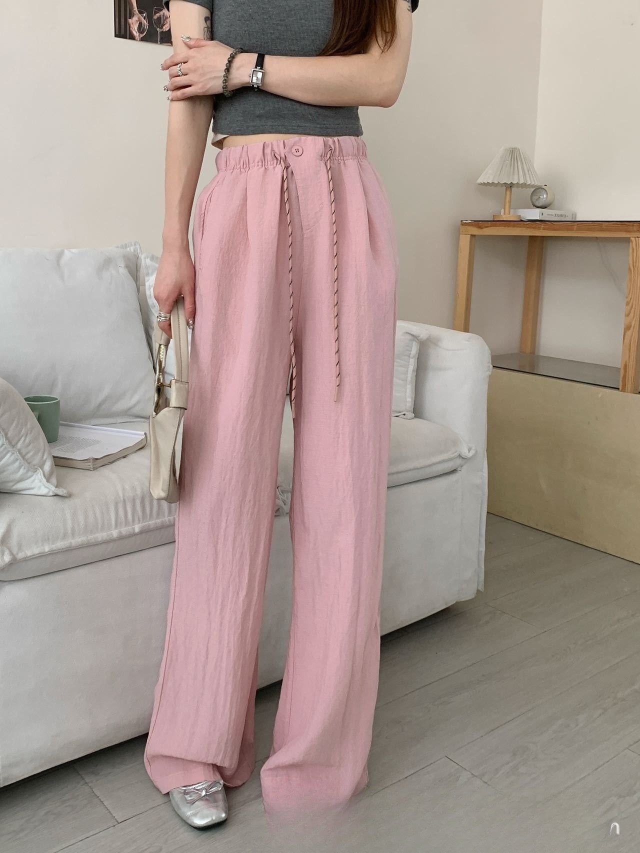 Versatile Slimming High-grade Drape Idle Style Comfortable Straight-leg Pants