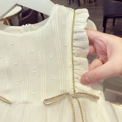 Baby Gauze Dress Summer Western Style Tulle Tutu Mesh Year-old Princess Dress