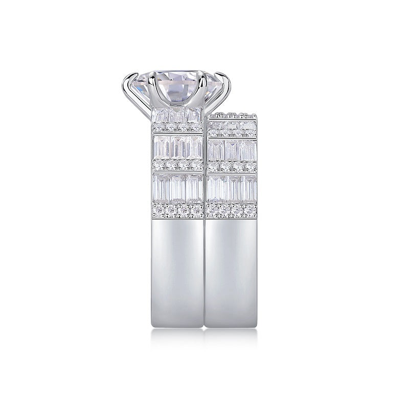 Vanilla 3-Carat Moissanite Ring in Sterling Silver