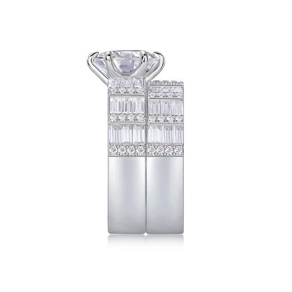 Vanilla 3-Carat Moissanite Ring in Sterling Silver