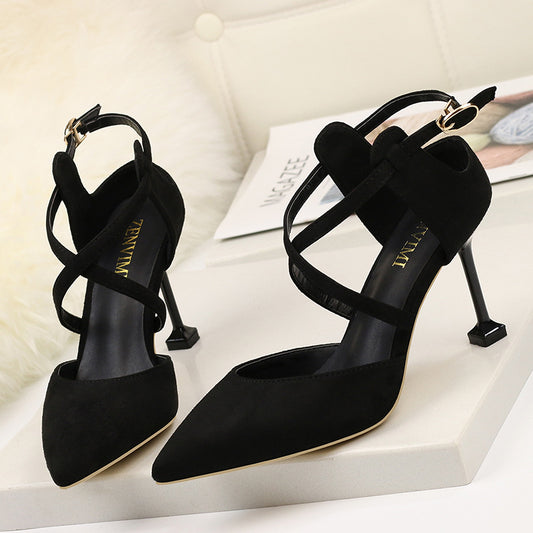 New Cross-strap High-heeled Lady Sandals Cat