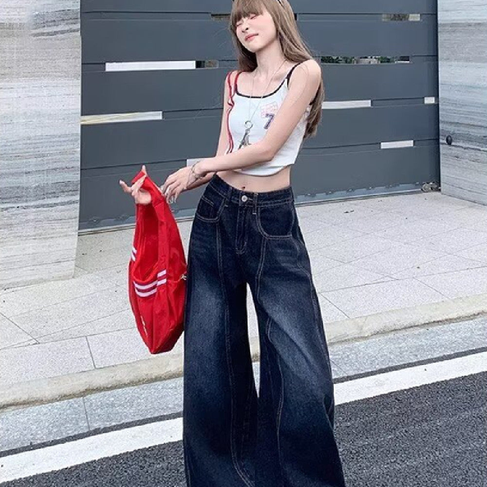 Women's American-style High Waist Machete Jeans