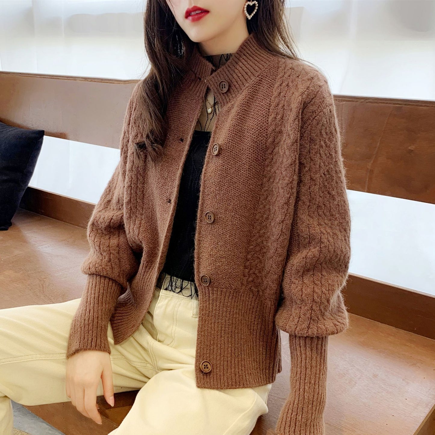 Women's Bandage Dress Outer Tops Outer Wear Korean Style