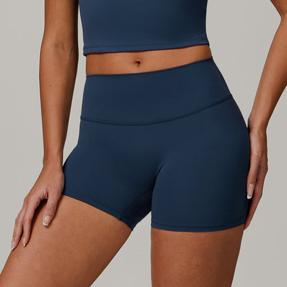 Brushed Tight High Waist Yoga Shorts For Women