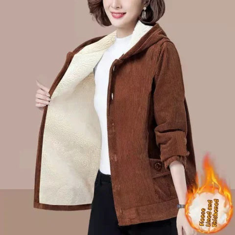 Corduroy Thickening Minimalist Oversized Loose Coat