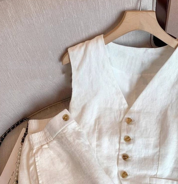 Fashionable High-end Old Money Style Sleeveless Vest Western Style