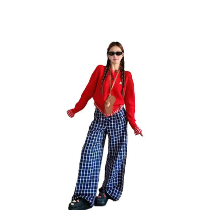 Women's Autumn And Winter Design Stitching Sweater Coat