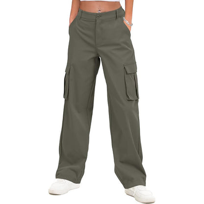 High Waist Street 6 Pockets Overalls Women