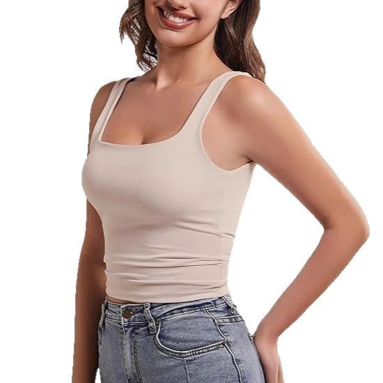 Square Collar Beauty Back Outer Wear Inner Wear Sleeveless Sling