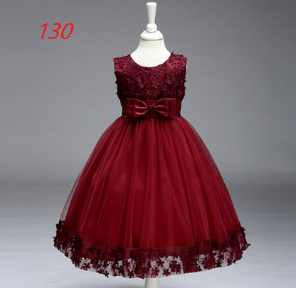 Summer Skirt Kids Girls Princess Tutu Flower Children Wedding Dress Wholesale Show Skirt