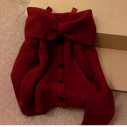 Idle Style High-grade Off-the-shoulder Knitted Top