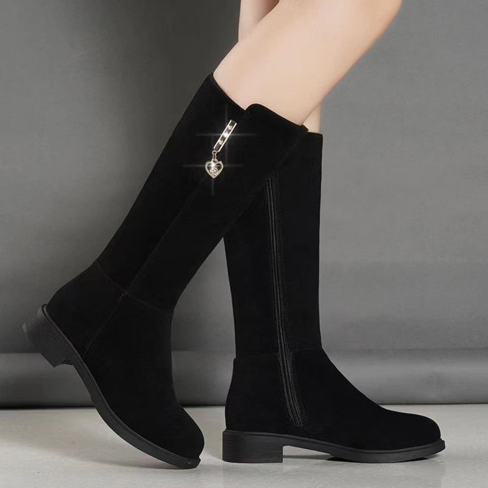 Fleece Lined Mid Calf Warm Cotton Boots