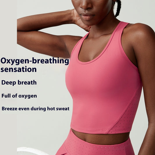 Tennis Suit Vest Women's Plus Size Fitness Running Exercise With Chest Pad