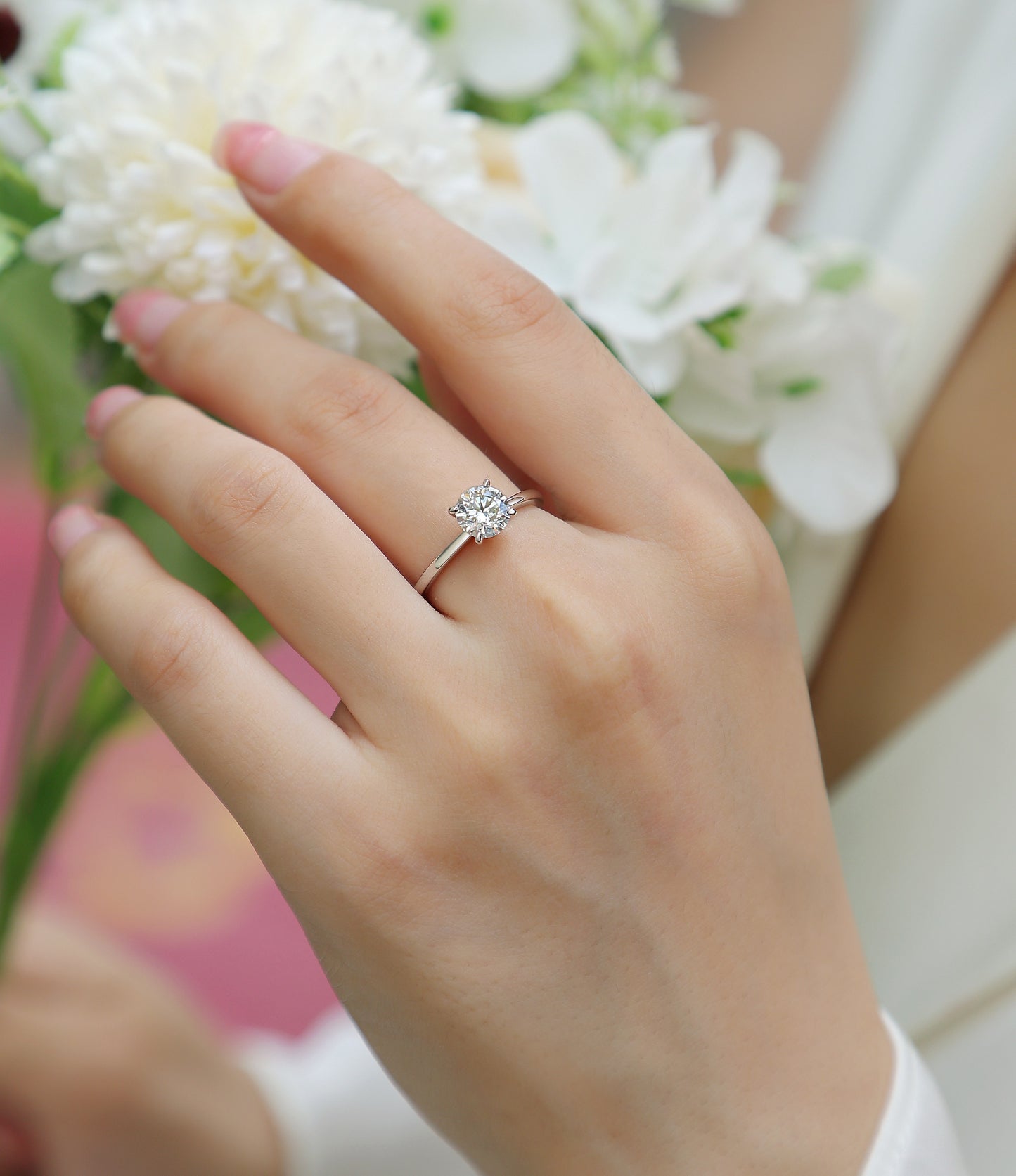 Oath 1-2 Carat Moissanite Wedding Ring Set in S925 Silver